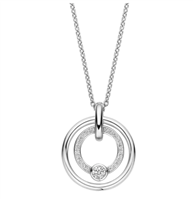 Collana Ti Sento Milano Donna Cerchi in Argento Zirconia 34056ZI-42 - 34056ZI-42
